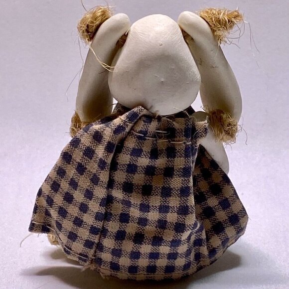 Russ Berrie & Co 13900 Country Kin Sculptstone Jointed Rabbit Figurine Vintage - Picture 3 of 10